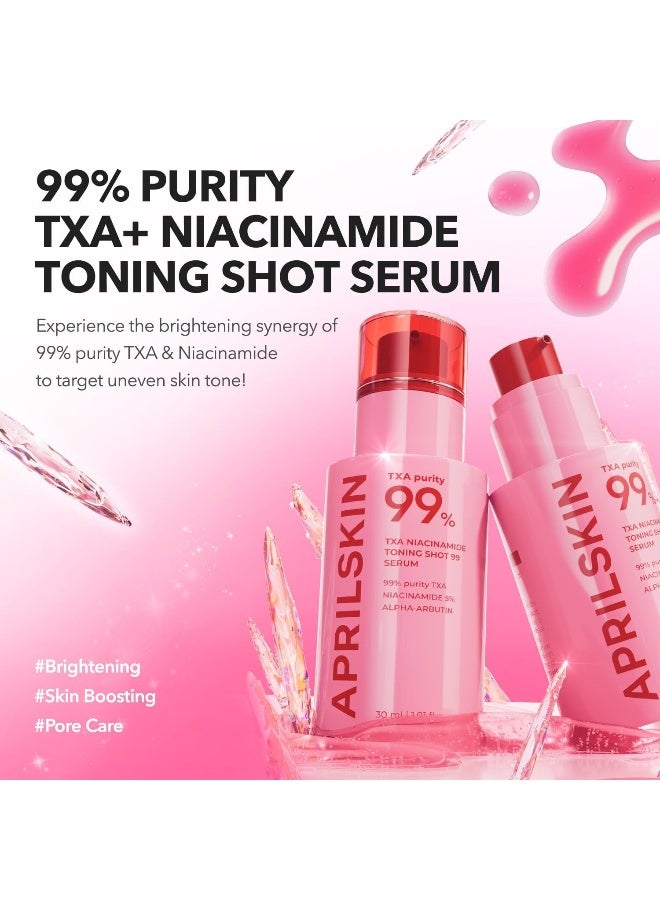 APRILSKIN April Skin TXA Niacinamide 99 Toning Shot Spicule Brightening Dark Spot Serum 30ml - Image 2
