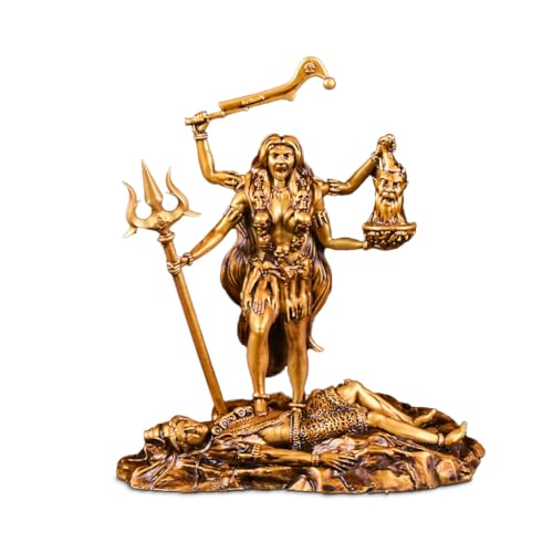 Artarium Goddess Kali MATA Statue Resin Maa Kali Murti Durga MATA Idol Devi Maa Jagdamba Murti for Car Dashboard Home Decor Pooja Room Temple (Kali MATA 4 Inch) - Image 1