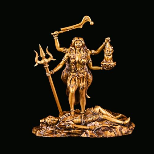 Artarium Goddess Kali MATA Statue Resin Maa Kali Murti Durga MATA Idol Devi Maa Jagdamba Murti for Car Dashboard Home Decor Pooja Room Temple (Kali MATA 4 Inch) - Image 3