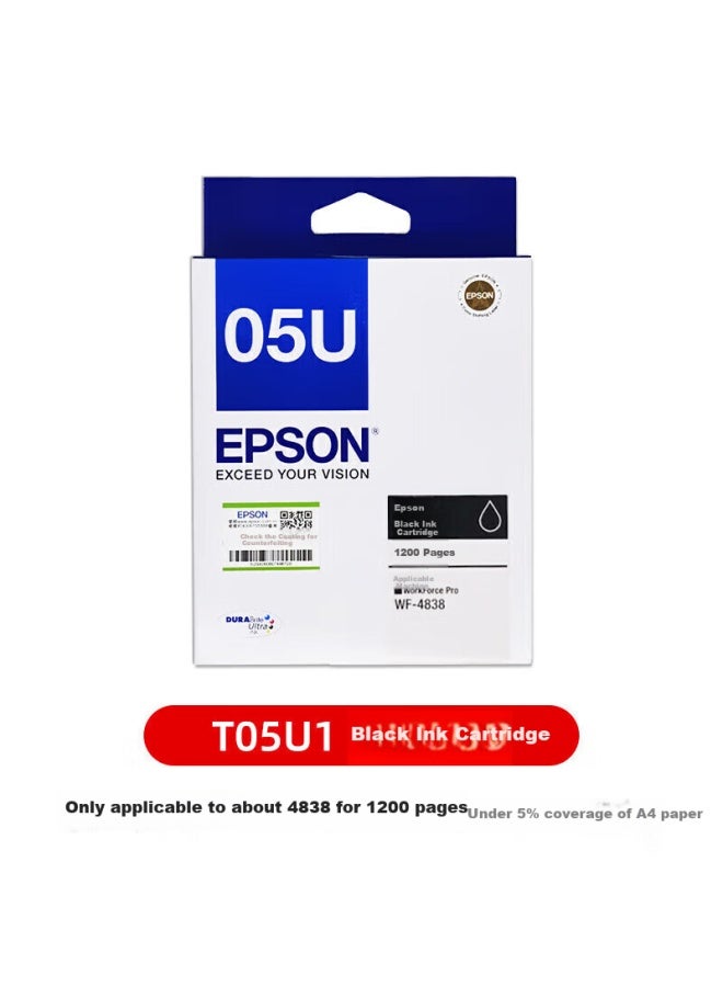 إبسون Epson T05u1 خرطوشة حبر أسود للطابعة WF-4838، تطبع حوالي 1200 صفحة - Image 4