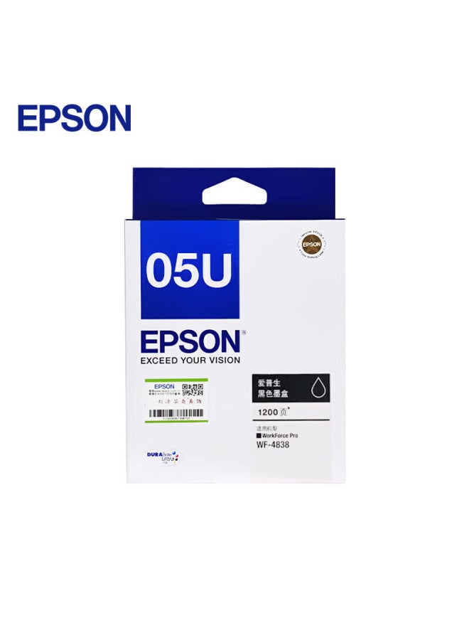 إبسون Epson T05u1 خرطوشة حبر أسود للطابعة WF-4838، تطبع حوالي 1200 صفحة - Image 1