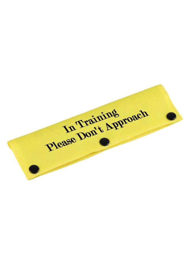 BLUPARK Funny Dog Leash Sleeve in Training Please Don't Approach Dog Leash Wrap Wrap Alert Hanging ID Patch Tag (Don't Approach-YE Sleeve) - Image 1