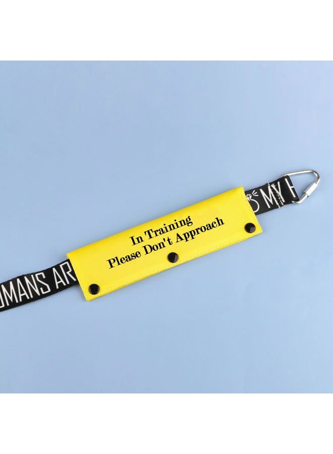BLUPARK Funny Dog Leash Sleeve in Training Please Don't Approach Dog Leash Wrap Wrap Alert Hanging ID Patch Tag (Don't Approach-YE Sleeve) - Image 3