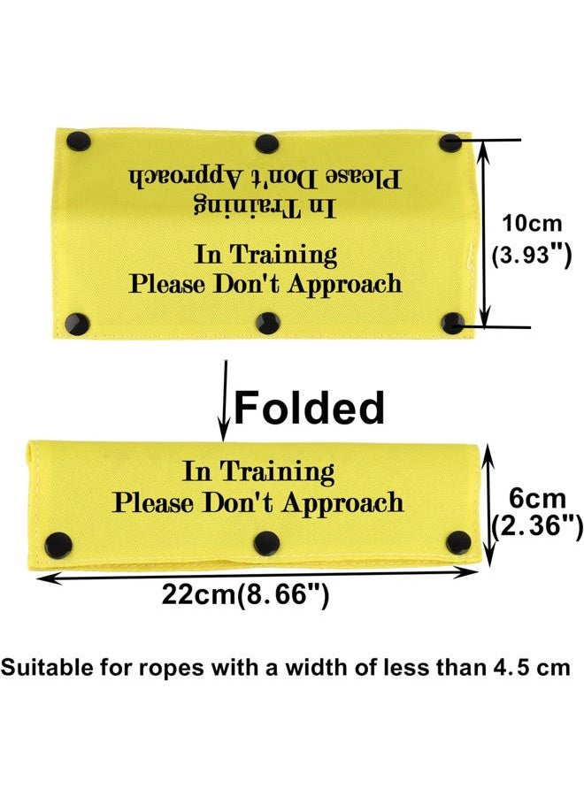 BLUPARK Funny Dog Leash Sleeve in Training Please Don't Approach Dog Leash Wrap Wrap Alert Hanging ID Patch Tag (Don't Approach-YE Sleeve) - Image 2