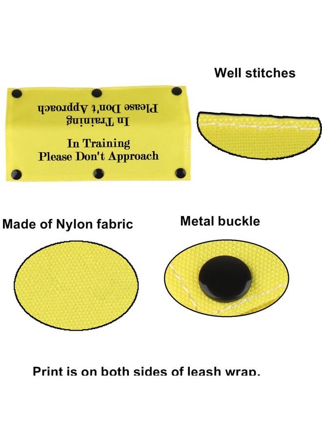 BLUPARK Funny Dog Leash Sleeve in Training Please Don't Approach Dog Leash Wrap Wrap Alert Hanging ID Patch Tag (Don't Approach-YE Sleeve) - Image 5