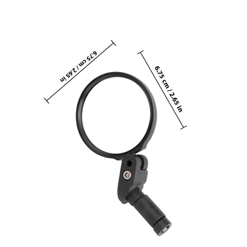 Adjustable Convex Bike Rearview Mirror Set 2Pcs Black for 16 22mm Handlebar Safety - Image 3