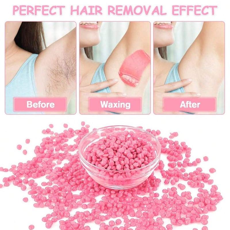 500g Wax Beans for Painless Hair Removal on All Body Areas Including Brazilian, Bikini Line, Face, Legs & Eyebrows - Suitable for Men and Women - Image 2