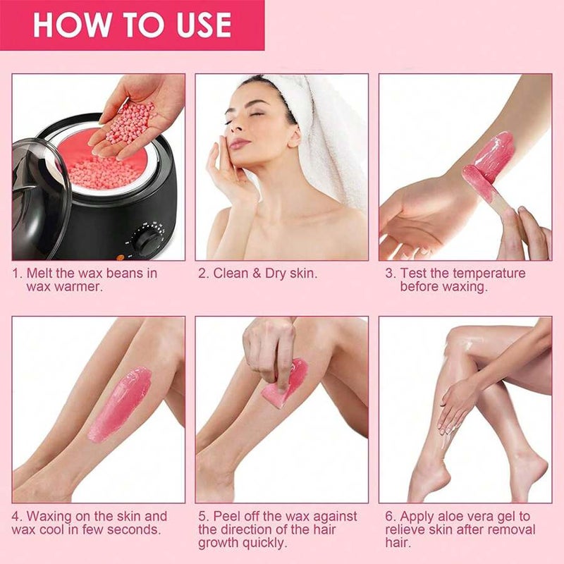 500g Wax Beans for Painless Hair Removal on All Body Areas Including Brazilian, Bikini Line, Face, Legs & Eyebrows - Suitable for Men and Women - Image 5