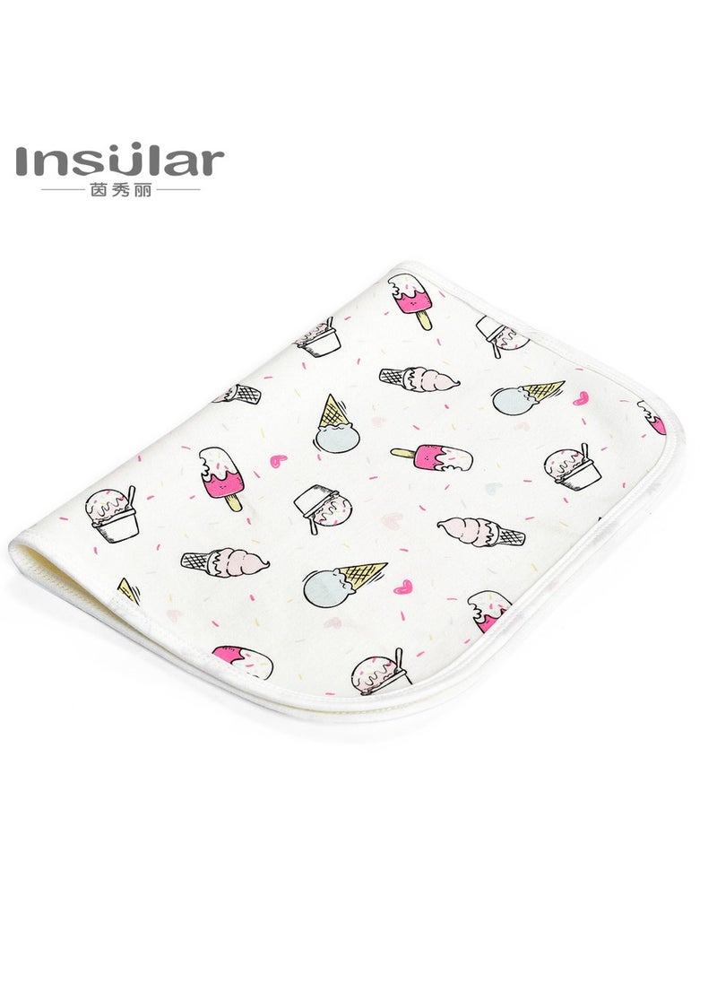 30×45cm Baby Waterproof Bed Pad with 100% Cotton Surface for Kids, Toddlers, Adults, Reusable and Washable Incontinence Underpads Mat for Pack n Play and Crib, Ice Cream - pzsku/ZE9C654A3B68561B9DFAFZ/45/_/1733903569/2391e8a2-648d-48c5-91d6-7168995733b8