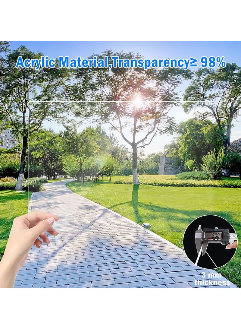 TPGP Clear Acrylic Display Case for Collectibles | Assemble Transparent Acrylic Box | Dustproof Protection Showcase with Black Wood-Plastic Base and Lamp Beads | Inside Dimensions: 7.9 x 3.9 x 3.9 inches - Image 5