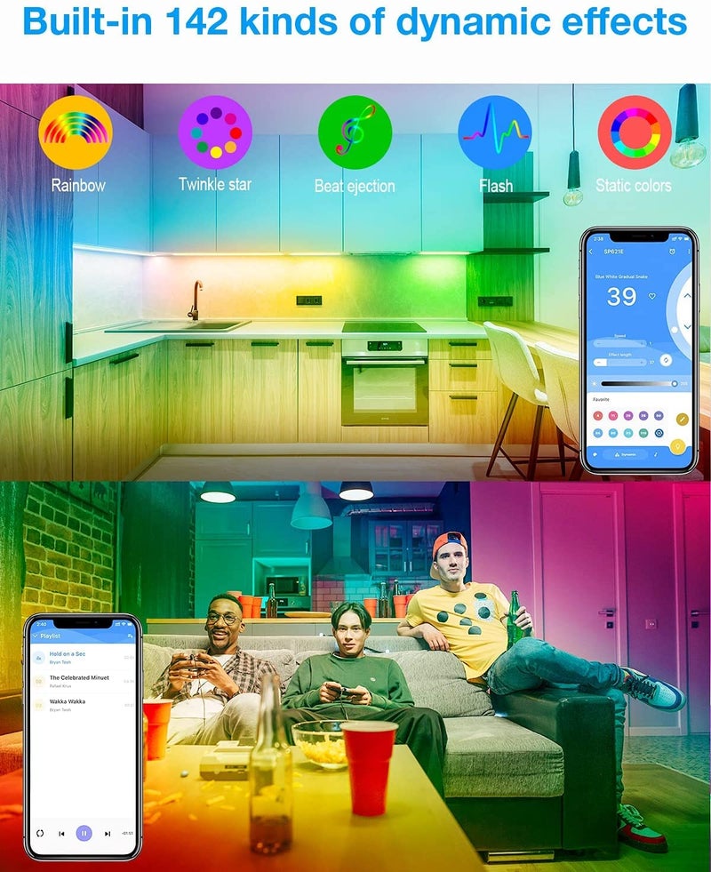 protium SP621E Bluetooth addressable LED Controller WS2811 Addressable RGB Mini LED Controller 5V 12V 24V for SK6812 WS2812 SM16703 1903 3Pin Dream Color LED Pixel Strip Lights DC5V~24V APP Control - Image 3