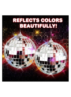 RATSAW 6 Pieces Silver Mirror Balls Decorations Hanging Mirror Ball Suitable for Wedding Birthday Party Decoration  - Image 4