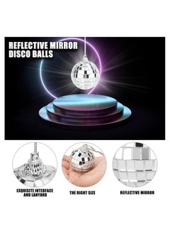RATSAW 6 Pieces Silver Mirror Balls Decorations Hanging Mirror Ball Suitable for Wedding Birthday Party Decoration  - Image 2