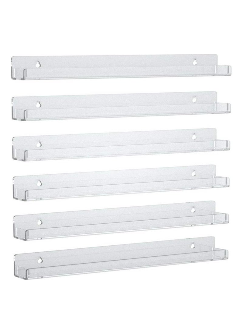 TPGP 24 Inches Nail Polish Rack Wall Mounted Shelf with Removable Anti-slip End Inserts, Clear Acrylic Nail Polish Organizer Display - Holds 150 Bottles  - Image 2