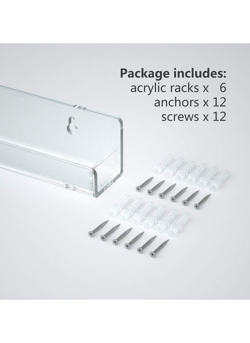 TPGP 24 Inches Nail Polish Rack Wall Mounted Shelf with Removable Anti-slip End Inserts, Clear Acrylic Nail Polish Organizer Display - Holds 150 Bottles  - Image 3