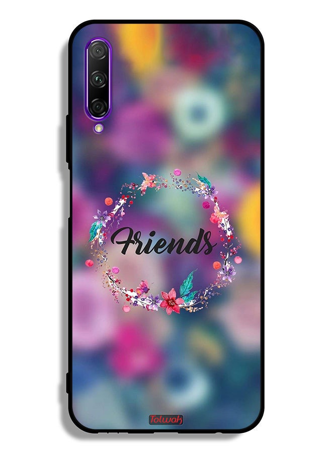 Tolwak Huawei Y9s Protective Case Cover Friends In Flowers Ring Art - Image 2