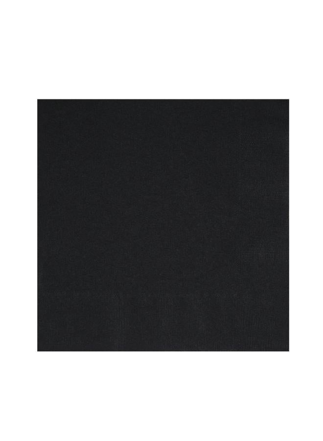 Unique Midnight Black Beverage Napkins - Pack Of 20 - Image 2