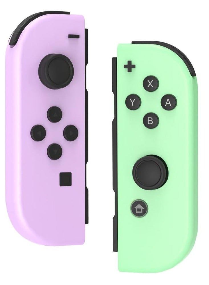 SOLARAE Joy Cons Wireless Controller for Nintendo Switch, L/R Controllers Replacement Compatible with Nintendo Switch/Lite/OLED, Joystick with Wake-up/Screenshot/Dual Vibration (Purple Green) - Image 1