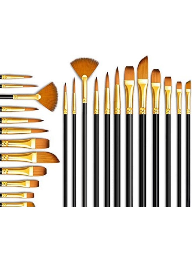 Twizzle Art Brush Set for Artists, Painting Brushes Set of 12 Professional Round Pointed Tip Nylon Hair Artist Acrylic Paint Brush for Acrylic/Water Colour/Oil Painting - Image 1