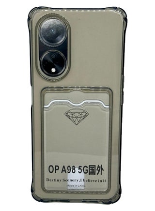 جراب شفاف مضاد الصدمات مع محفظة البطاقات هاتف اوبو A98 5G - لون اسود - pzsku/ZE9C6CCB39B6D425BC112Z/45/_/1727573136/162b79cd-8c1c-4bc0-8d78-04545a29f7e0