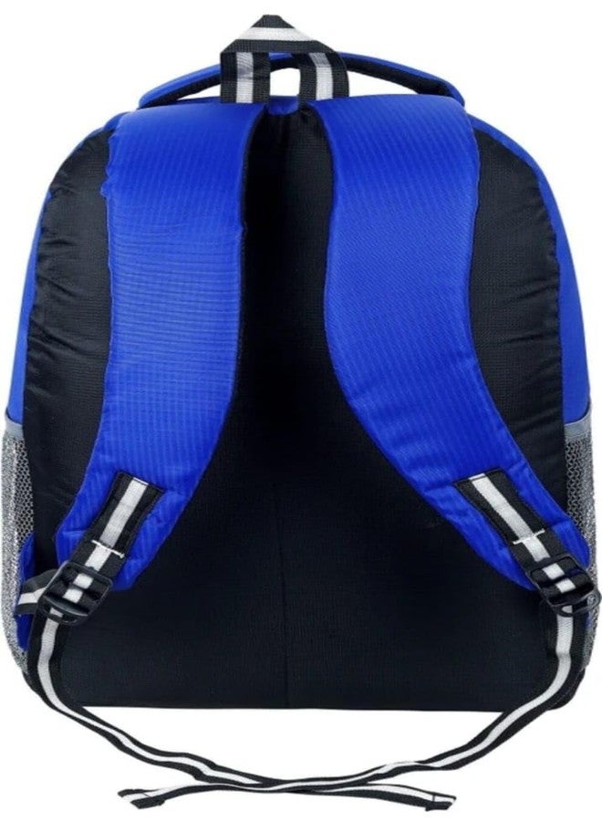 Multi-Compartment Laptop Backpack, Teal and Grey, Water-Resistant, Mesh Side Pockets (BLUE) - Image 2