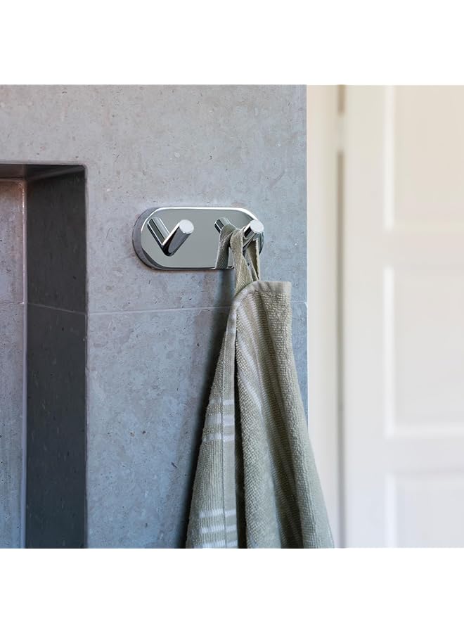 erorex Hk356 Double Towel Hook Polished Chrome - Image 3