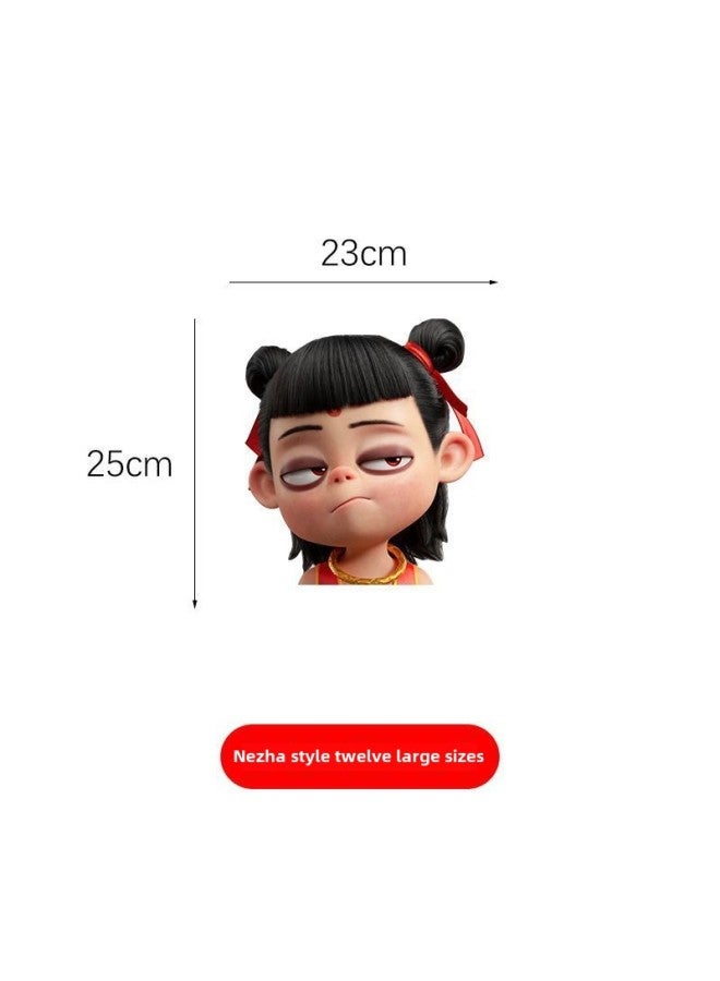 Nezha Devil Boy Sea-making Personality Car Sticker Car Motorcycle Glass Rear Gear Body Trunk Waterproof Sticker Decoration-Color:Nezha Style 12 -Size:Default Items  - Image 1