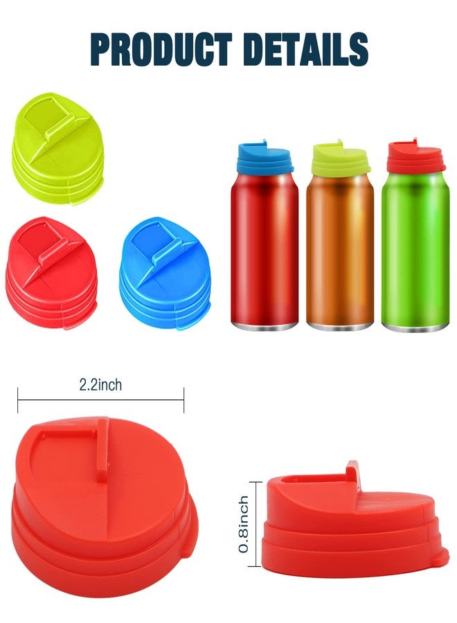 ZOCONE 6 PCS Soda Can Lids Can Covers, Bottle Caps, Spill-proof Soda Pop Tops for Beverage, Beer, Juice, BPA-free Reusable Fizz Lids, Picnic Accessories Beach Party Gadgets Kitchen Supplies - Image 2