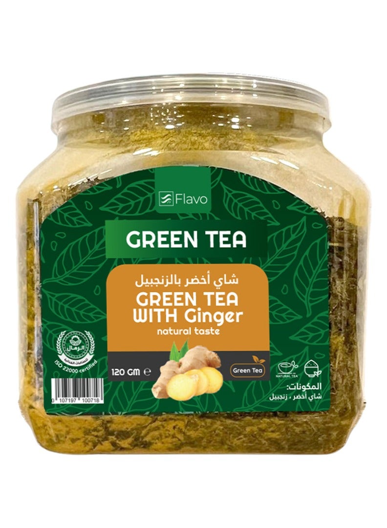 FLAVO Green  tea with ginger  120 GM