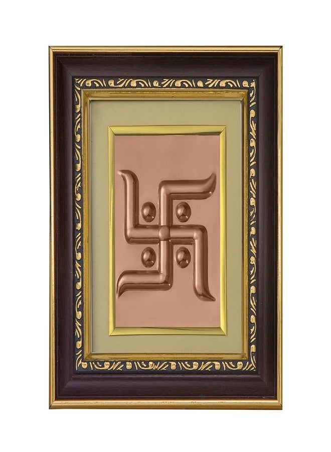 Pray Everyday Swastik Copper Photo Frame | Good Omen | Subh Sahun | Shakun Sastra | Swastik - Image 1