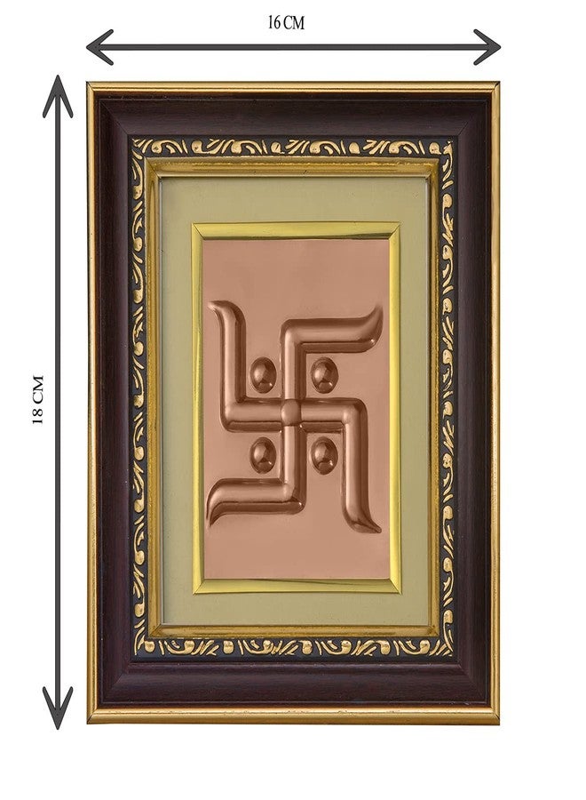 Pray Everyday Swastik Copper Photo Frame | Good Omen | Subh Sahun | Shakun Sastra | Swastik - Image 3