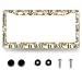 MUAWUOIK Colorful Cactus Pattern License Plate Frame Tropical Cactus License Plate Holders Funny Stainless Steel Car Bracket 2 Holes with Screws Universal Auto Accessory License Plate Frames 62x122 Inch - Image 2