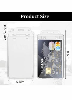 Y&D Hard Plastic Badge Holder, Clear Locking ID Holder Heavy Duty Protector Top Load Case Vertical 10 Pieces  - Image 3
