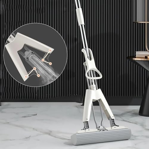 STELLIX Premium PVA Sponge Mop - Stainless Steel Butterfly for Efficient Floor Cleaning - Durable Sponge Mop Stick Ideal for Floor | Bathroom | Window Cleaning - Image 3