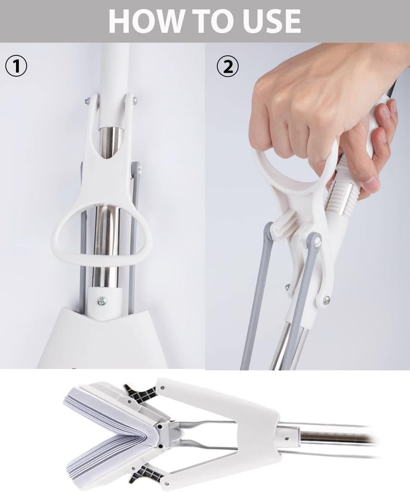 STELLIX Premium PVA Sponge Mop - Stainless Steel Butterfly for Efficient Floor Cleaning - Durable Sponge Mop Stick Ideal for Floor | Bathroom | Window Cleaning - Image 5