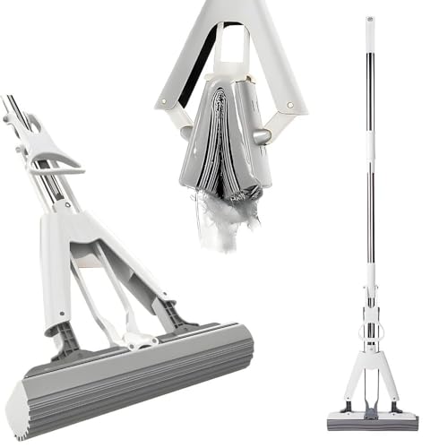 STELLIX Premium PVA Sponge Mop - Stainless Steel Butterfly for Efficient Floor Cleaning - Durable Sponge Mop Stick Ideal for Floor | Bathroom | Window Cleaning - Image 1