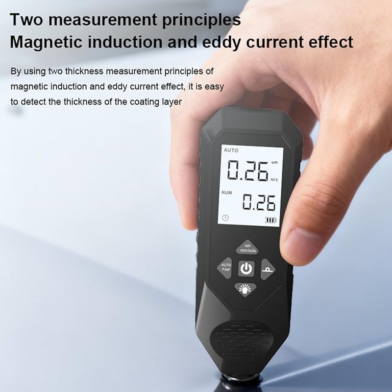 Digital Coating Thickness Gauge with Backlit LCD Unit Conversion for Car Paint - Image 5