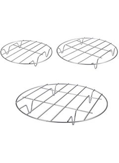 OCTOBER Cooking Rack, Stainless Steel Cooling Racks Roast Meat Shelf Rustproof Grilling Rack for Steaming or Grilling Meat and Vegetables Baking Cookies (Silver2)  - Image 1