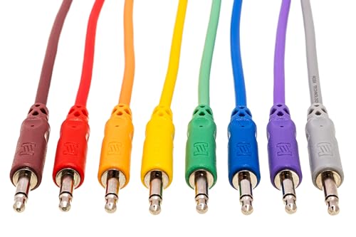 Hosa CMM-815 Unbalanced Patch Cables, 3.5 mm TS to Same, 6 Inches - Image 1
