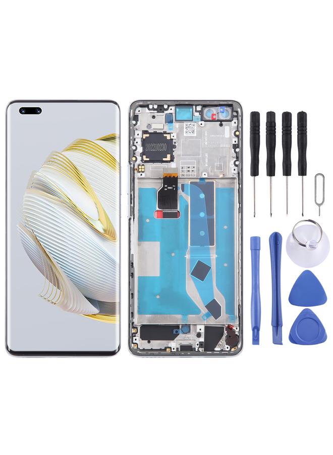 erorex Replacement For Huawei Nova 10 Pro Original LCD Screen Digitizer Full Assembly with Frame Silver - Image 1