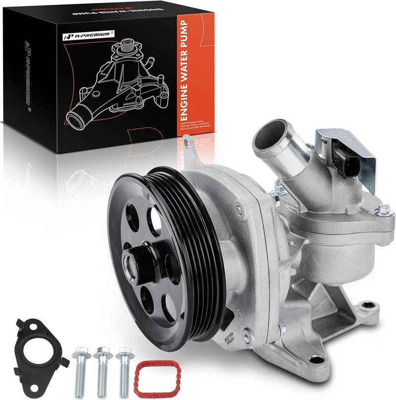 A-Premium Engine Water Pump with Gasket & Pulley - Image 1
