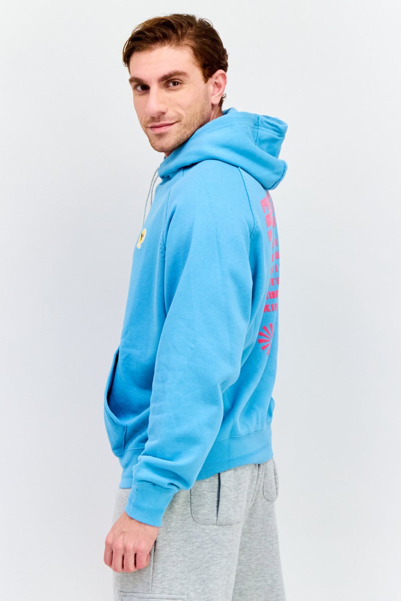 PUMA Men Sportwear Fit Graphic Long Sleeves Outdoor Hoodie, Dusty Aqua  - Image 2