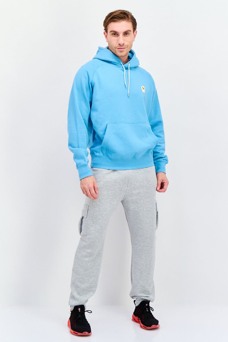 PUMA Men Sportwear Fit Graphic Long Sleeves Outdoor Hoodie, Dusty Aqua  - Image 4
