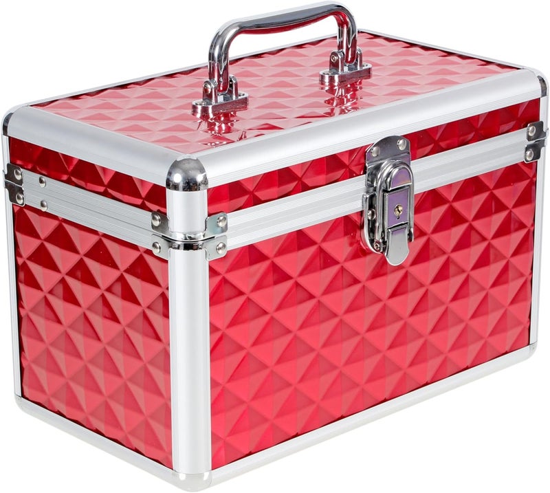 AR BRAND EST. 2021 Aluminium Hard Make Up Travel Storage Box Cosmetic Beauty Vanity Case Organiser - Image 5
