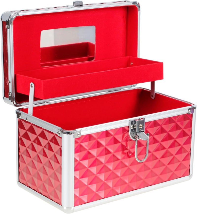 AR BRAND EST. 2021 Aluminium Hard Make Up Travel Storage Box Cosmetic Beauty Vanity Case Organiser - Image 4