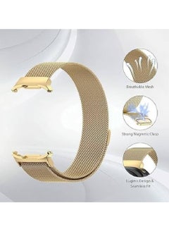Generic Magnetic Stainless Steel Milanese Loop Band for Samsung Galaxy Watch Ultra 47mm – Stylish Mesh Wristband Replacement Strap for Men & Women (Gold)  - Image 2