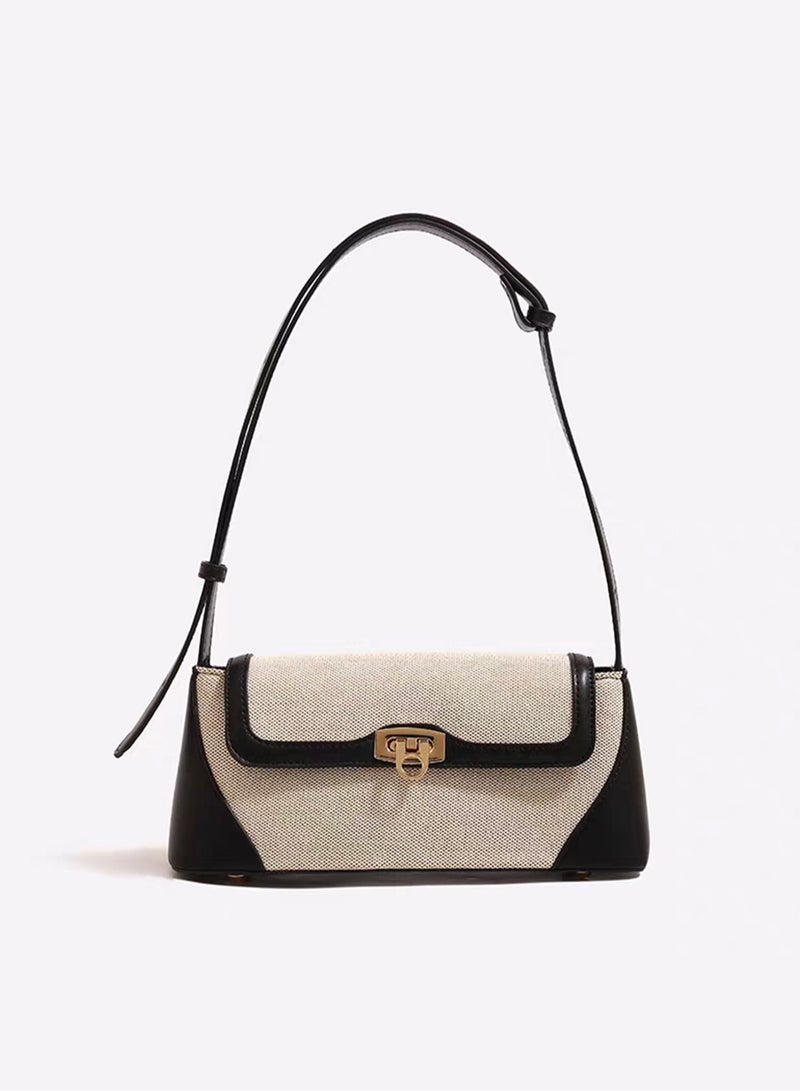 BLLE ROWN Women Armpit Bag, Retro Light Shoulder Bag With Color Block Design, Versatile Haversack, Crossbody Bag With Large Capacity Suitable For Daily Use, Work, Commute,Shopping - Image 1