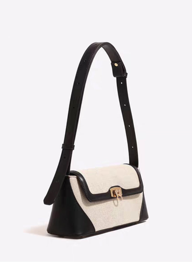 BLLE ROWN Women Armpit Bag, Retro Light Shoulder Bag With Color Block Design, Versatile Haversack, Crossbody Bag With Large Capacity Suitable For Daily Use, Work, Commute,Shopping - Image 2