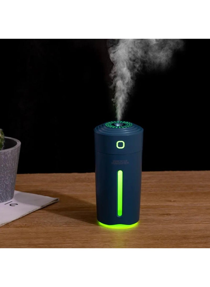 FLOJOY Asian 280ML Essential Oil Diffuser Humidifier Works USB with Colour Changing Led Light Cool Mist Mini Portable Diffuser for Car Home Office Bedroom ModelDark Blue 2 Free Oils in Pack  - Image 1
