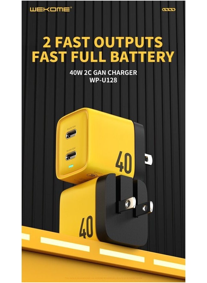 40W Power Adapter, Fast Output for Simultaneous Use Dual Port, Yellow Color, Type-C Output - pzsku/ZE9C7A0ED2B7C8F0D3E2EZ/45/_/1717120422/7fbbeaa7-48f5-49af-aab9-f0d8c24b5633